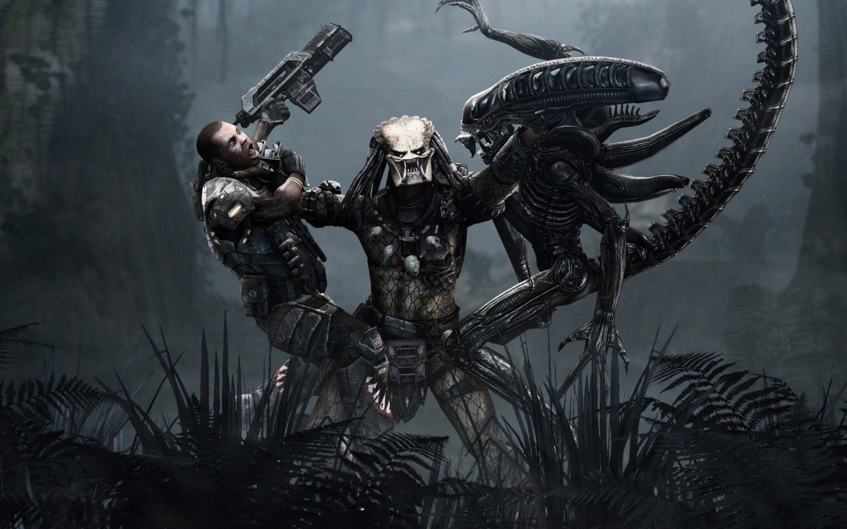 Картинка на рабочий стол фильм, чужой, хищник, чужой против хищника, alien  vs predator 1680 x 1050