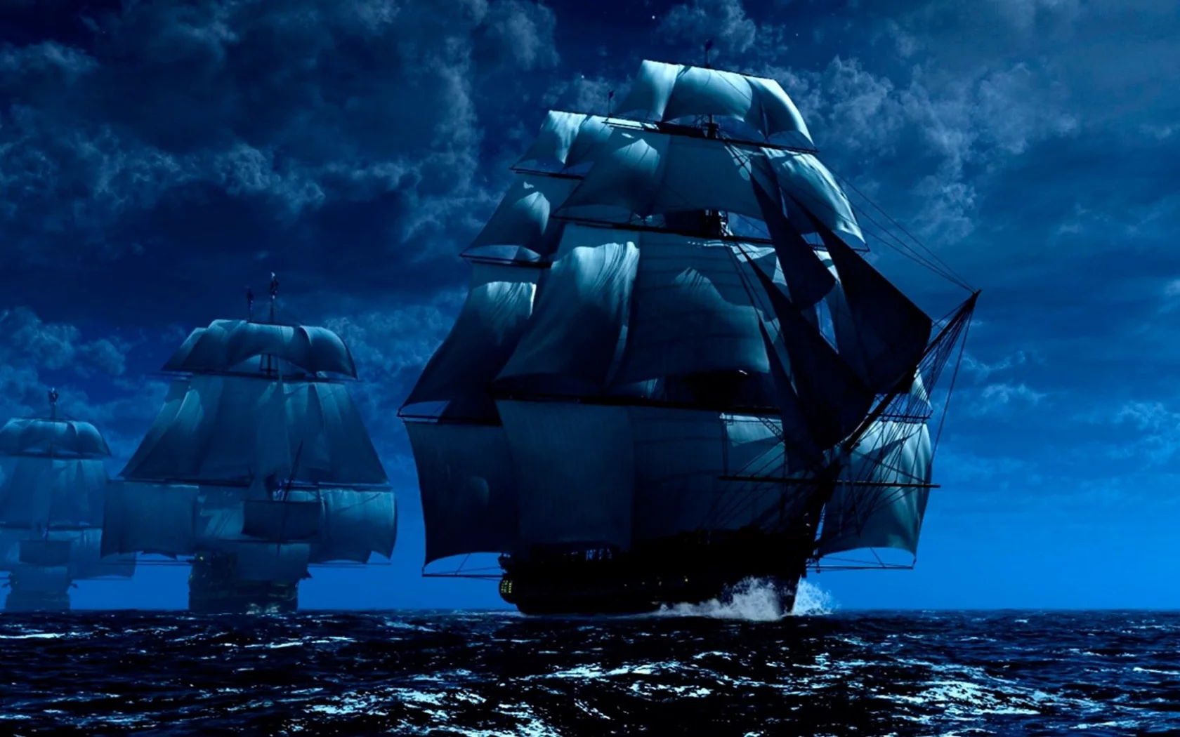 море, корабль, парусник