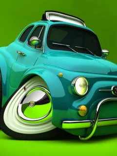 автомобиль, малолитражка, fiat 500