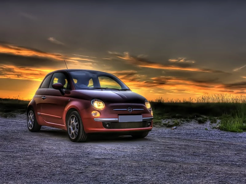 автомобиль, малолитражка, fiat 500