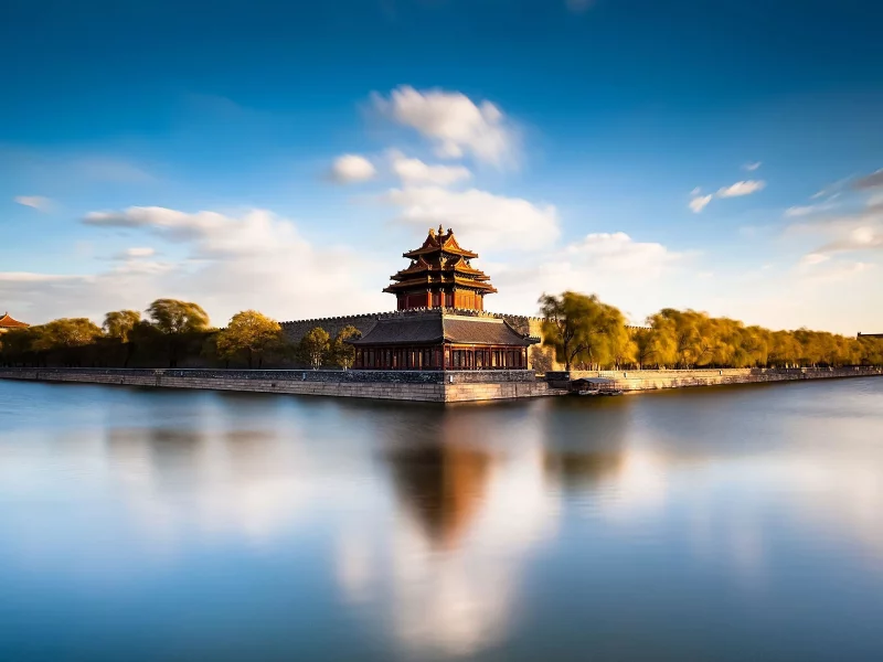 город, пруд, пекин, beijing, китай