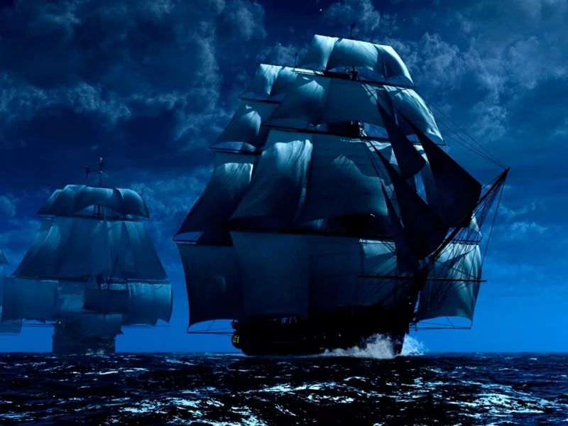 море, корабль, парусник