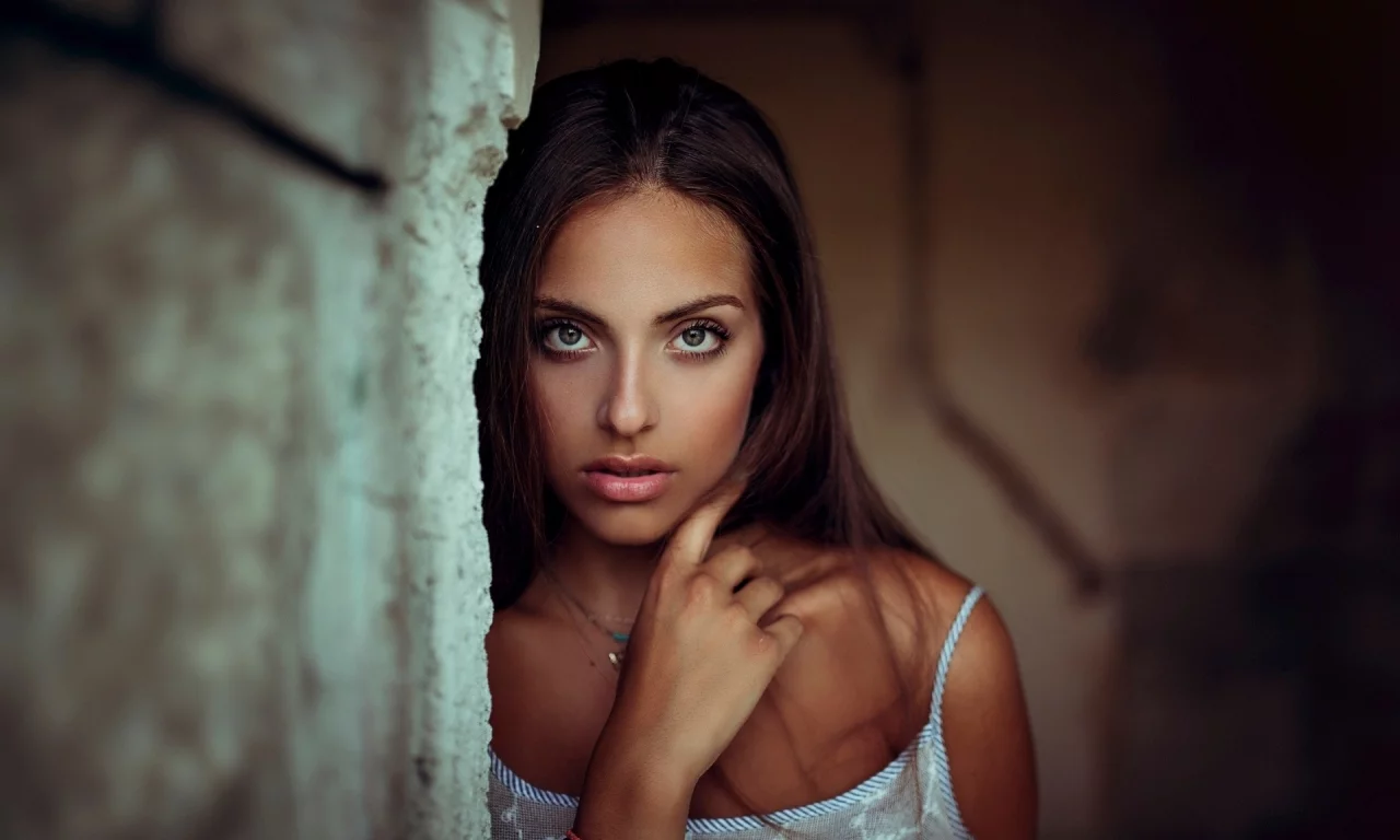 девушка, милая, красивая, симпатичная, взгляд