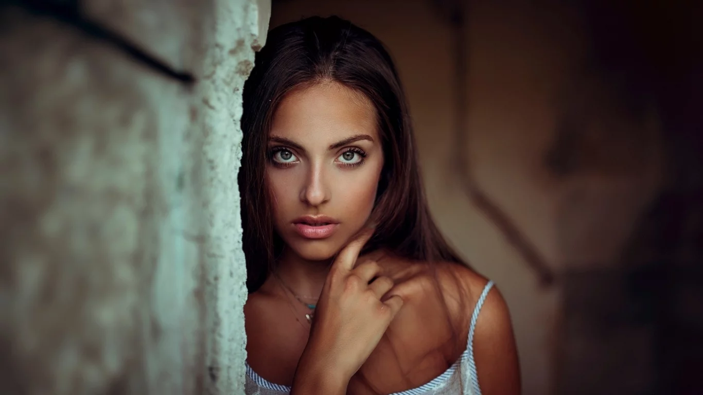 девушка, милая, красивая, симпатичная, взгляд