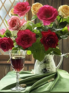 цветы, букет, в вазе