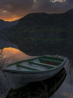 лодка, озеро