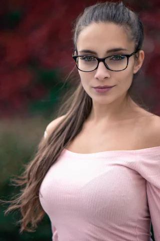 девушка, красивая, в очках