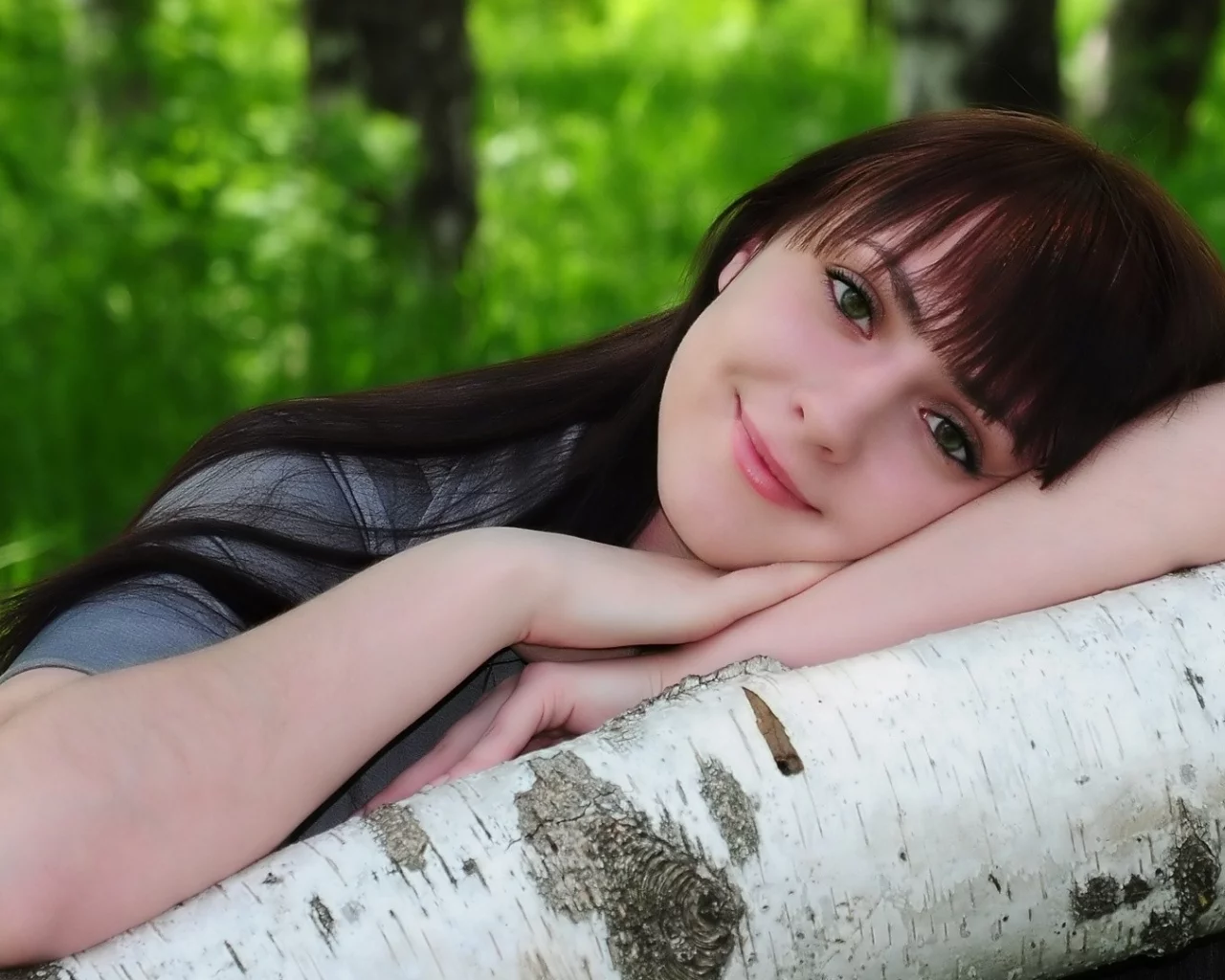 девушка, милая, красивая, симпатичная, улыбается