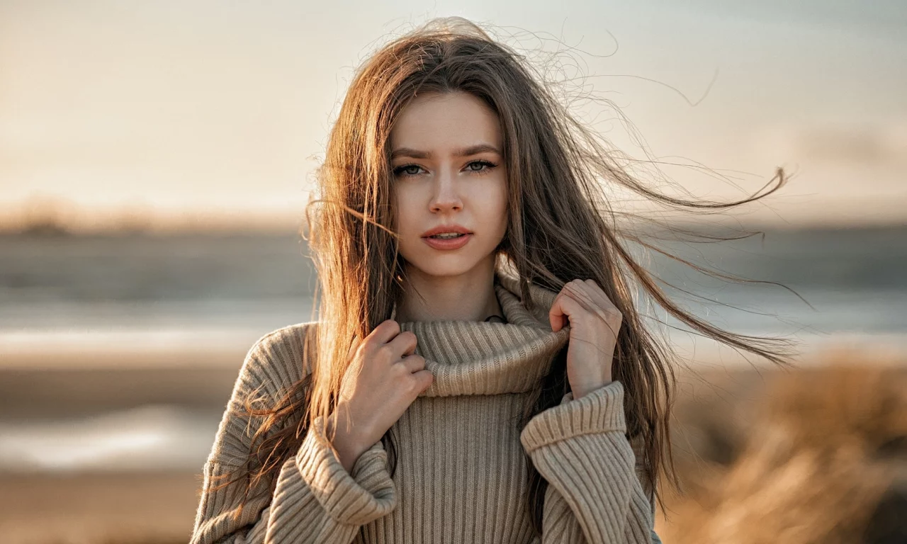 девушка, милая, красивая, симпатичная, взгляд