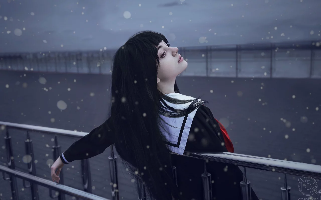девушка, jigoku shoujo, косплей