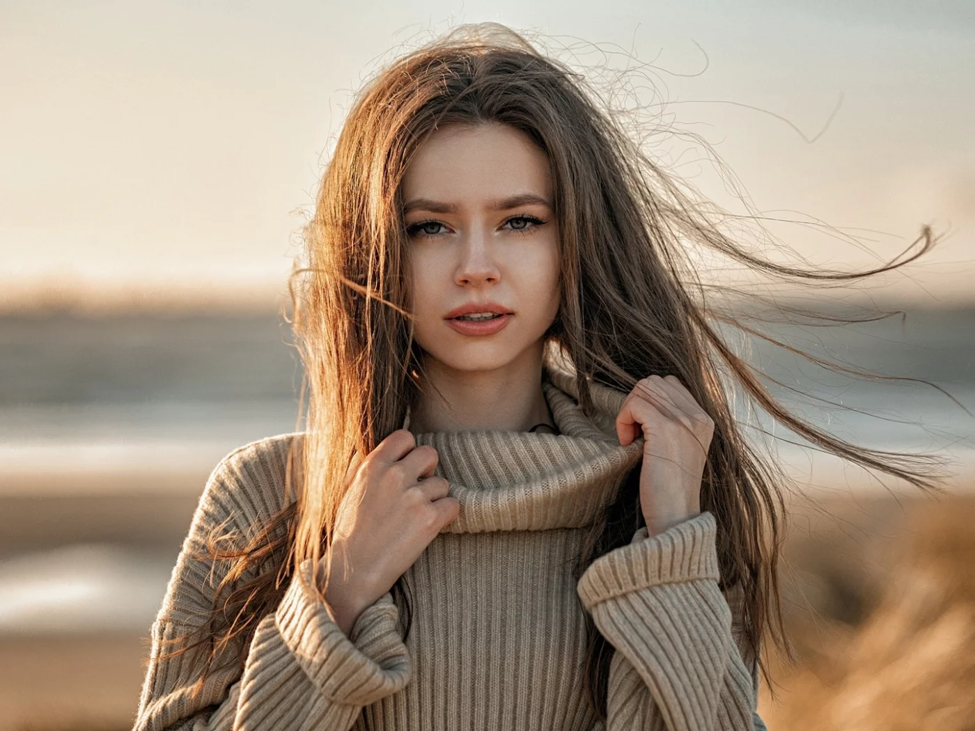 девушка, милая, красивая, симпатичная, взгляд