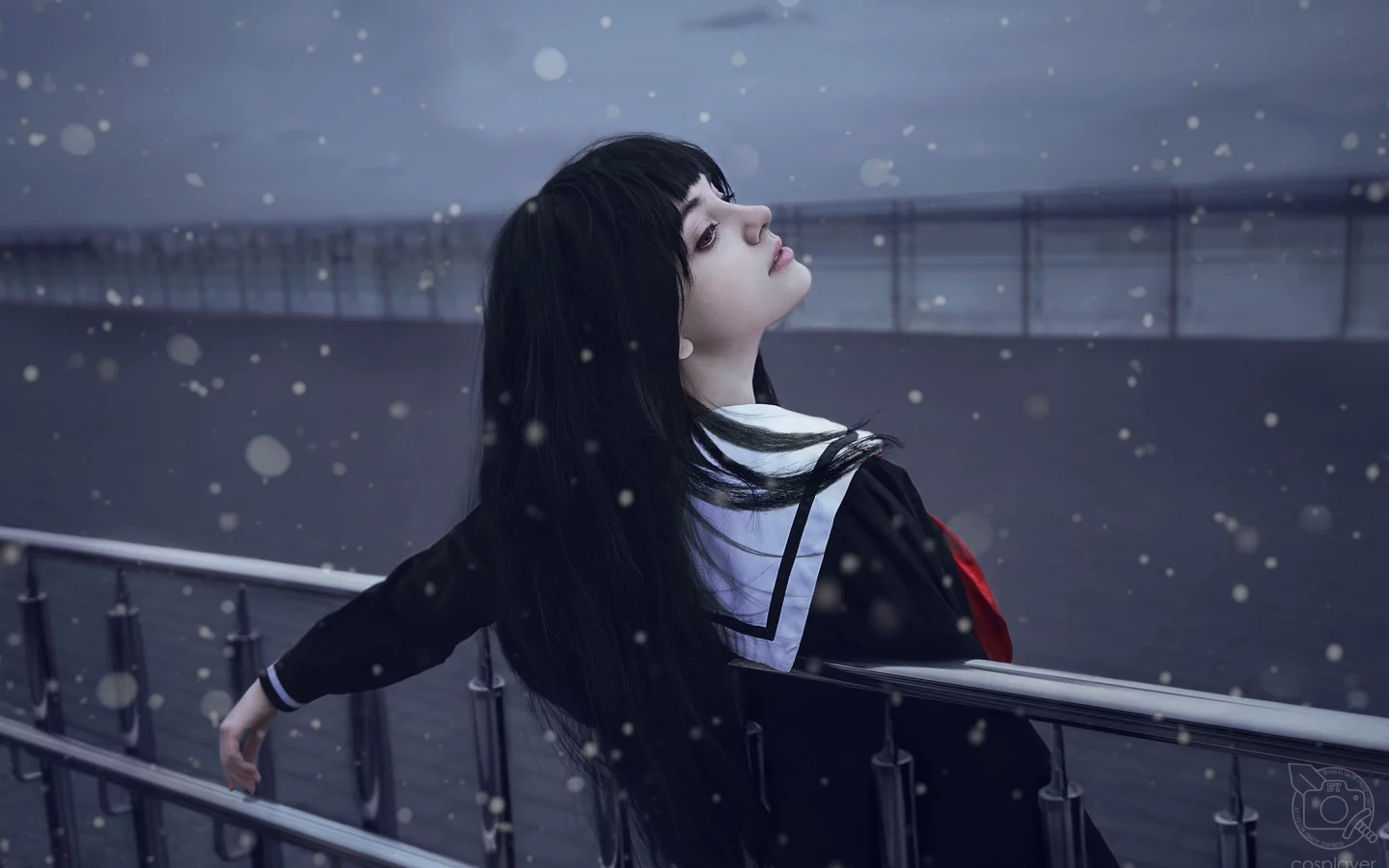 девушка, jigoku shoujo, косплей