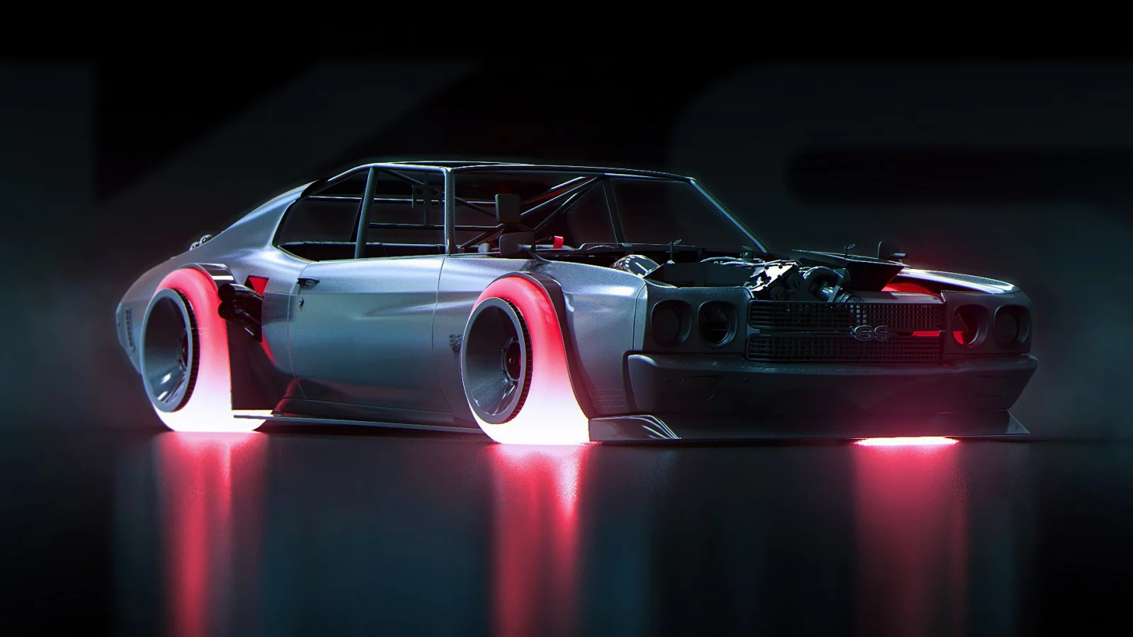 auto, chevrolet cyberpunk, concept