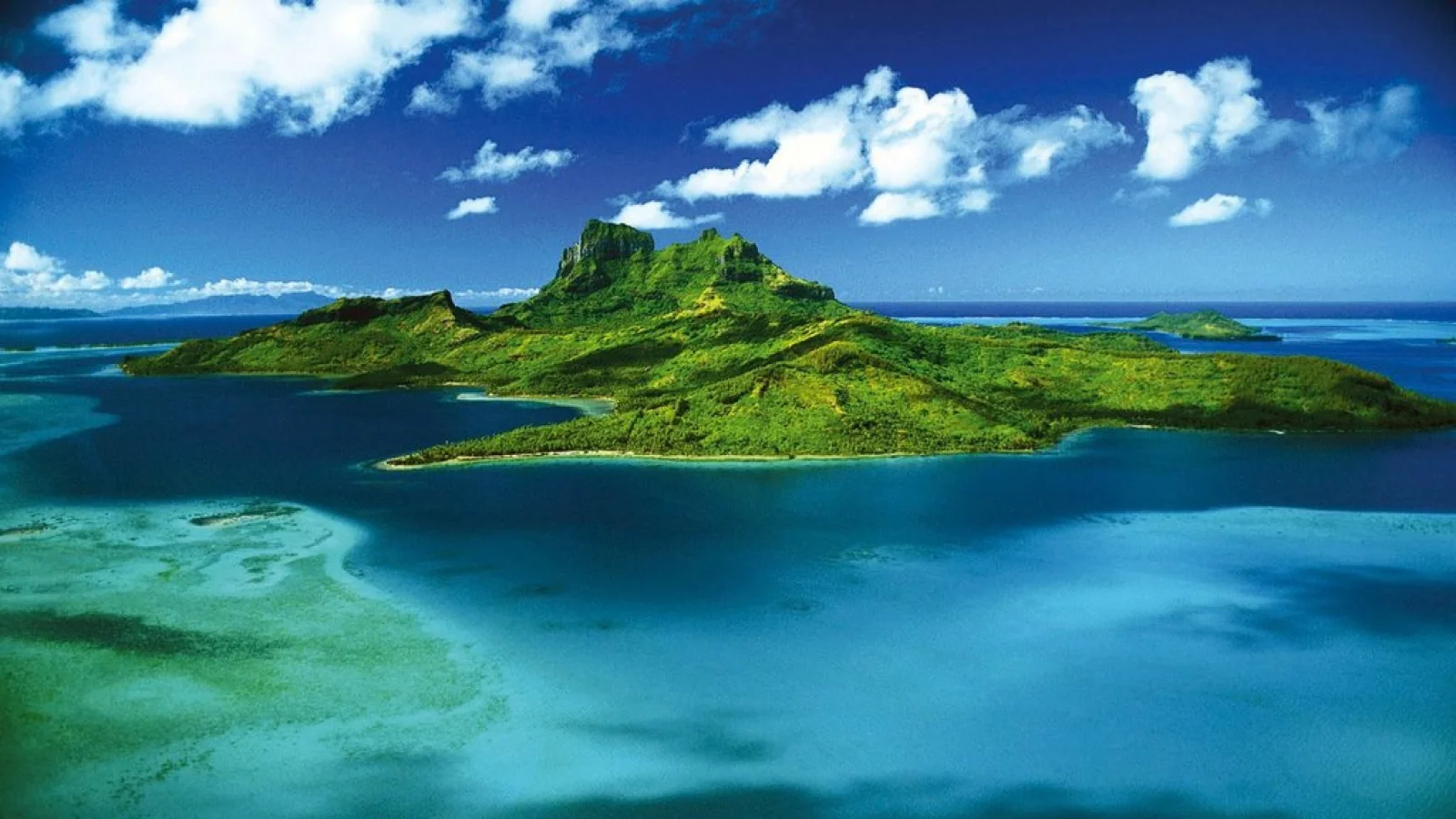 пейзаж, остров, море, океан, небо