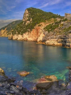 природа, море, побережье, залив, берег