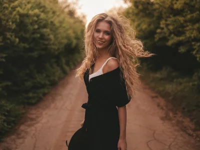 девушка, милая, красивая, симпатичная, улыбается