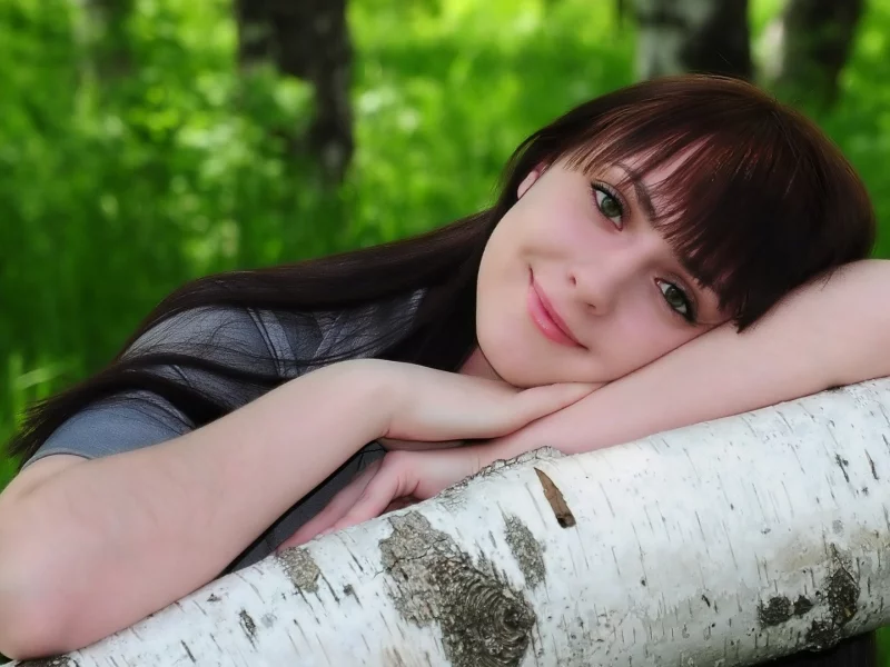 девушка, милая, красивая, симпатичная, улыбается