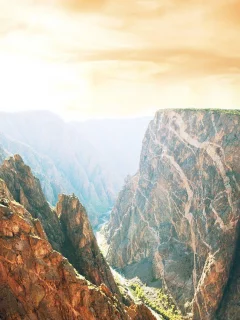 природа, горы, каньон, закат