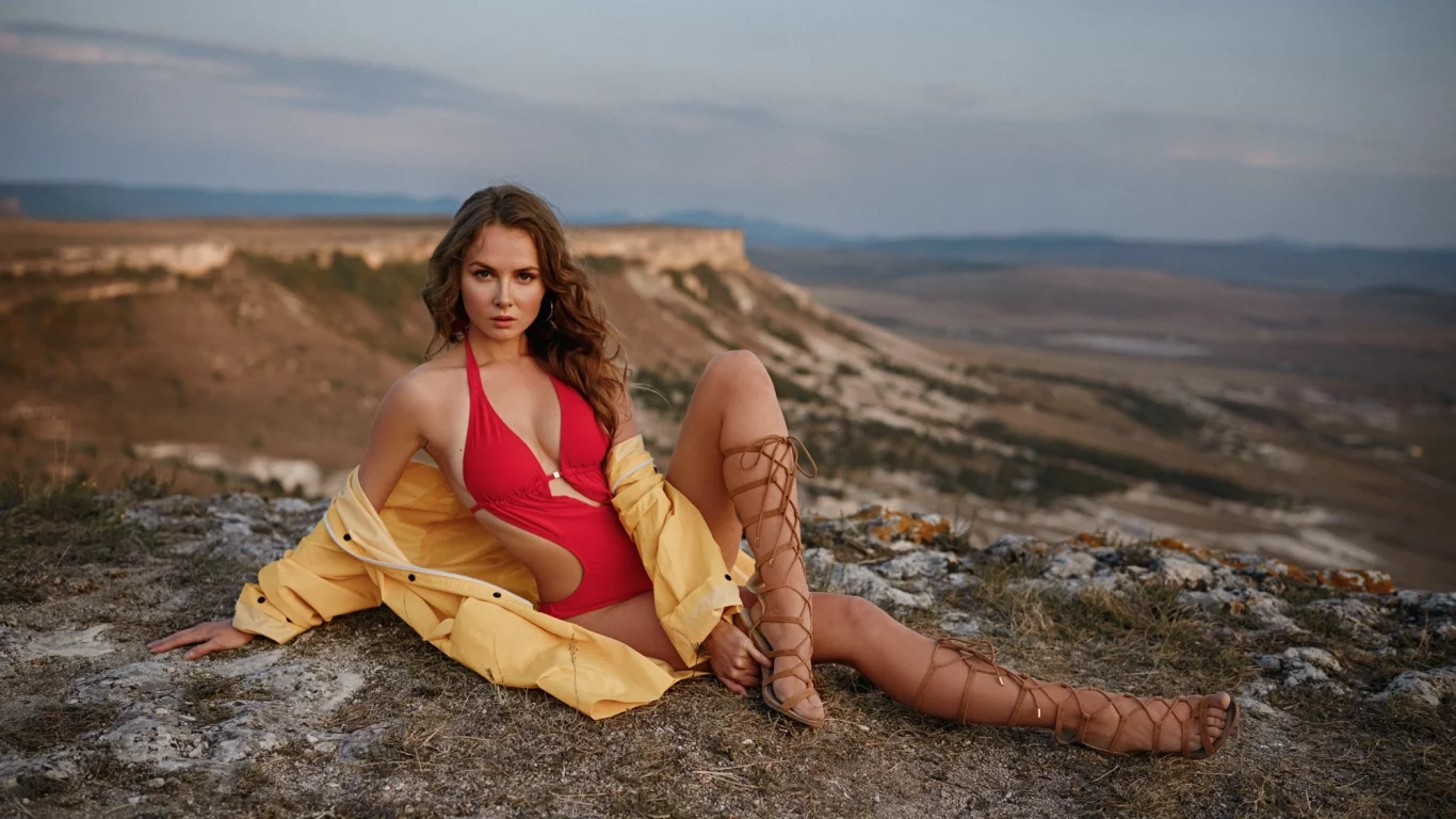 girl, sweetheart, legs, swimsuit, boots
