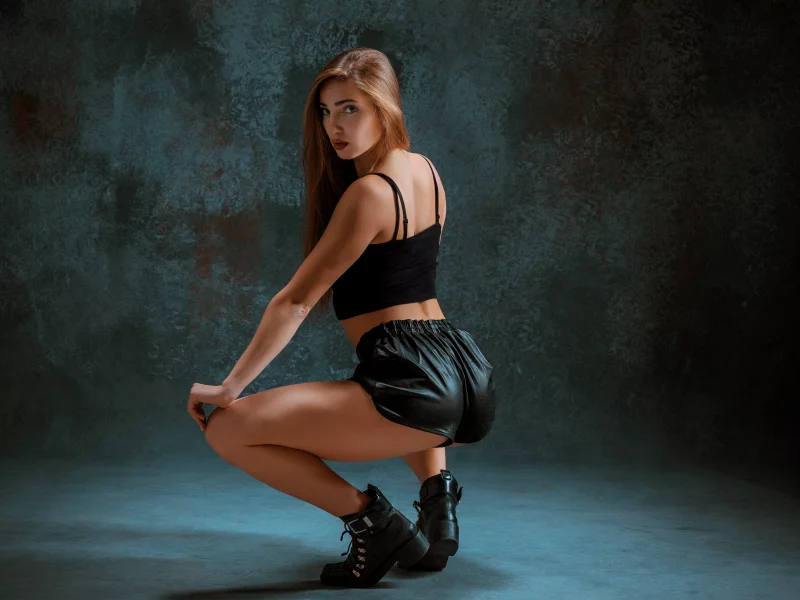 girl, pretty, shorts, twerk
