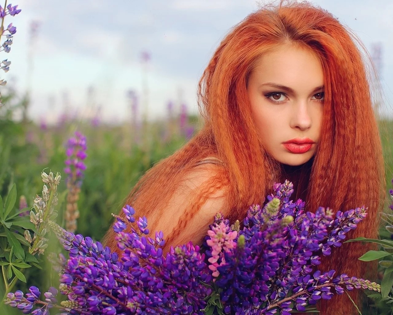 girl, beautiful, red head, model