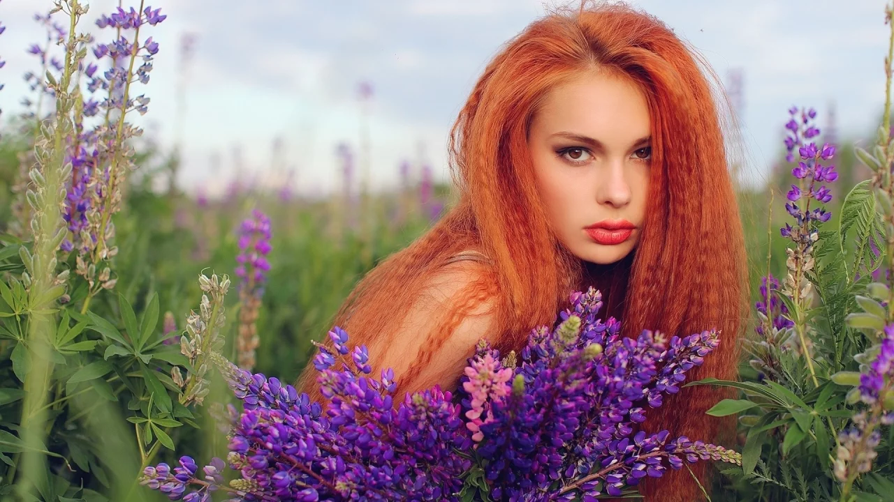 girl, beautiful, red head, model