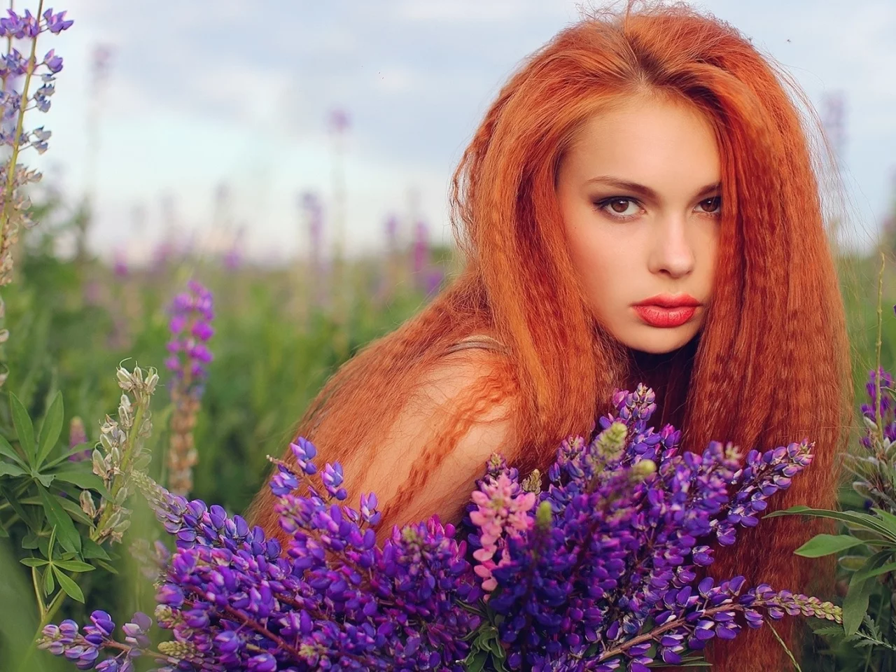 girl, beautiful, red head, model