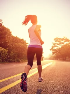 girl, run in road