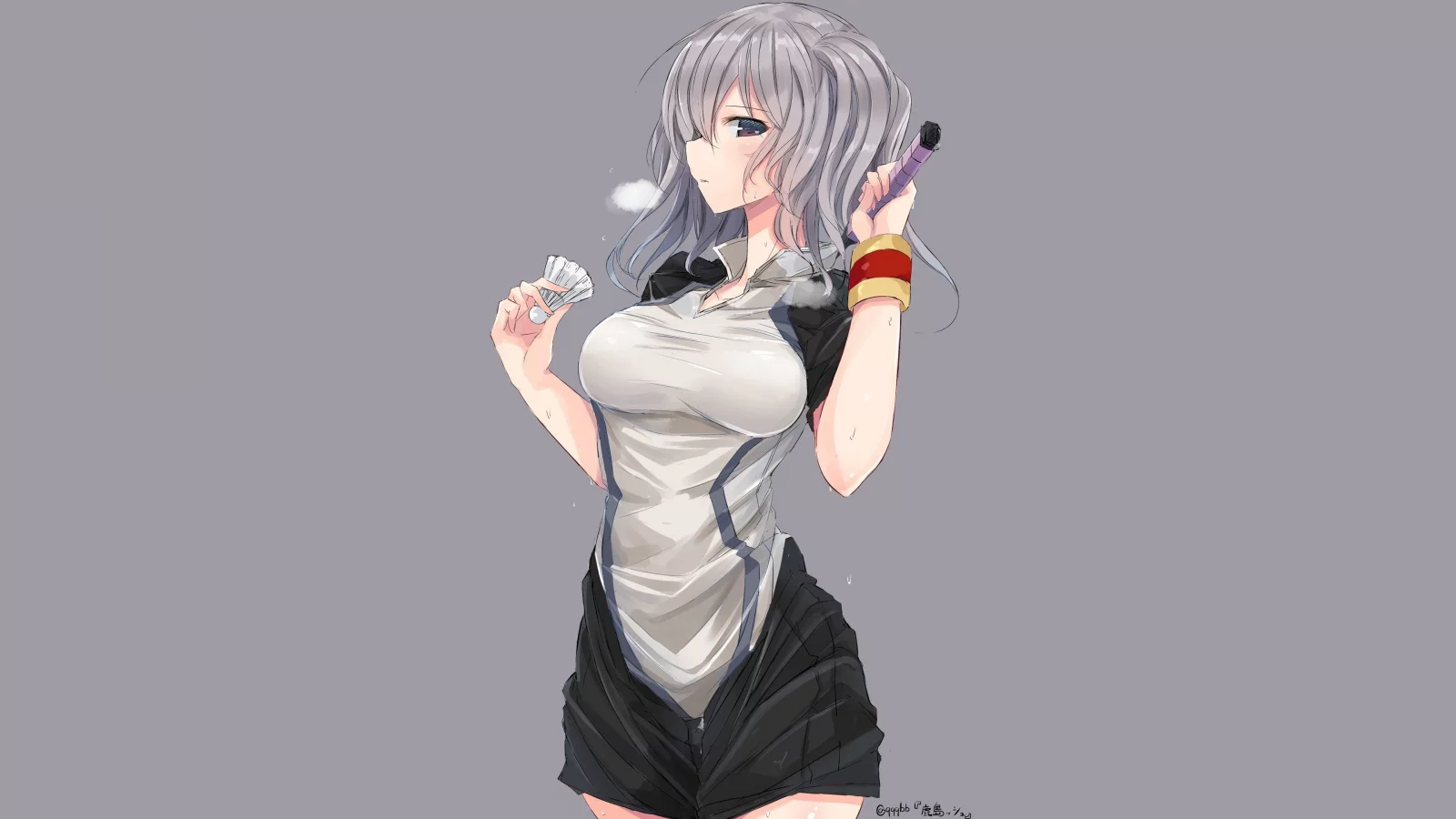 anime, girl, shorts, badminton, shuttlecock
