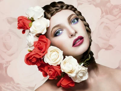 girl, beautiful, flowers
