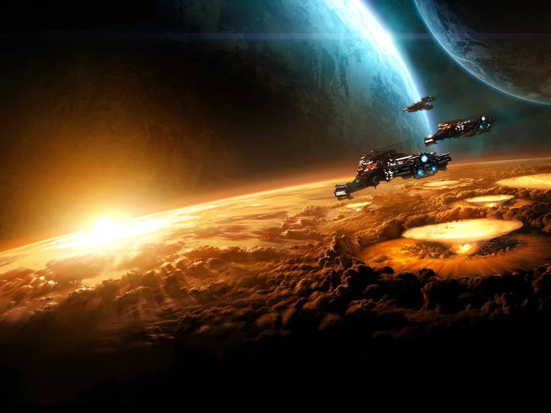 fiction, space, spaceship, explosion