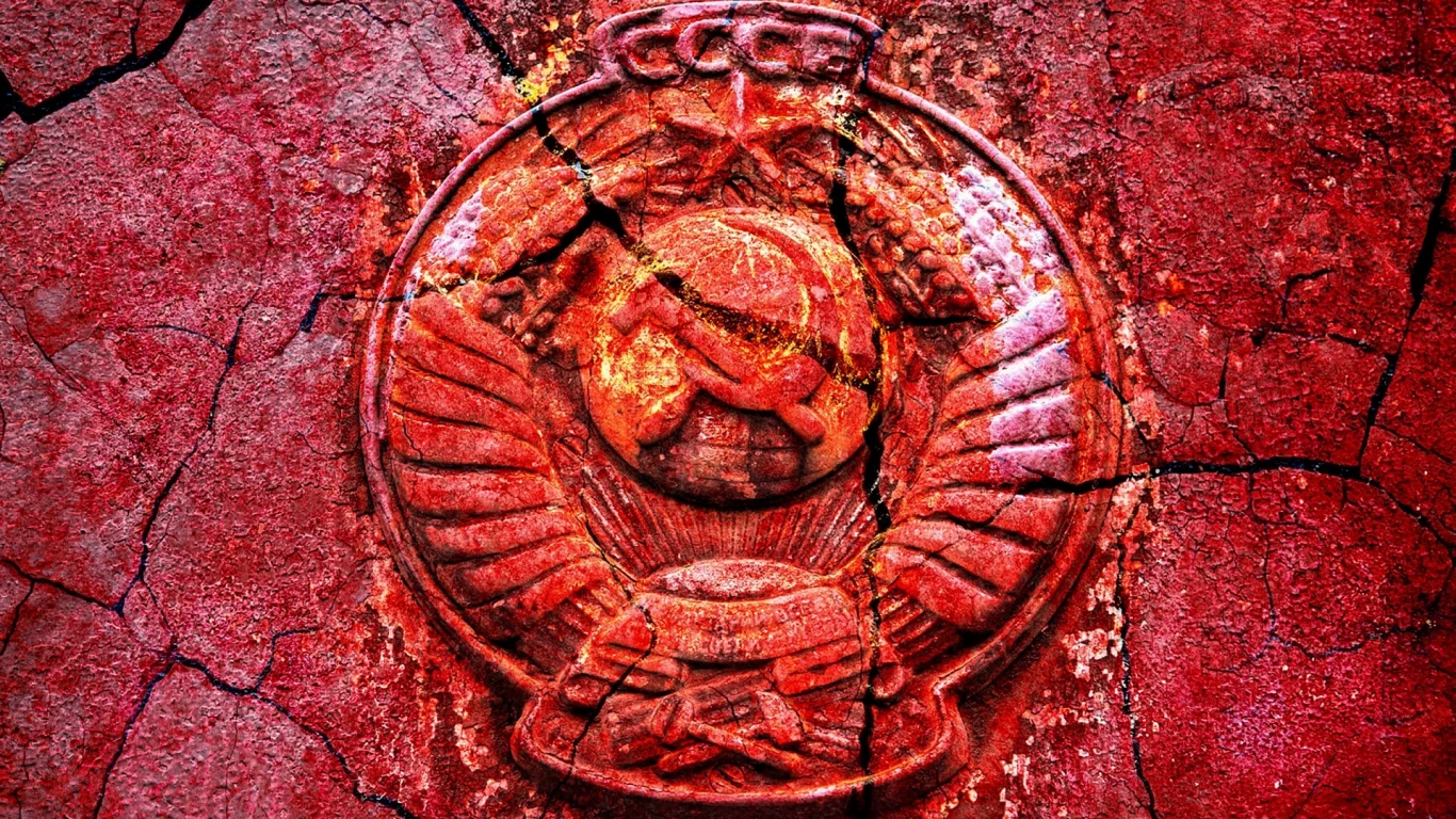 coat of arms, ussr, stone