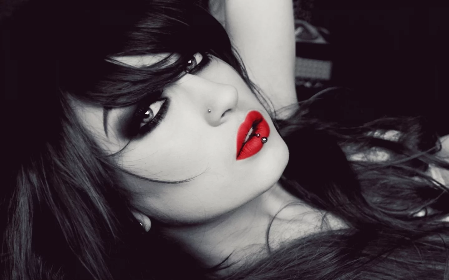 girl, beautiful, red lips