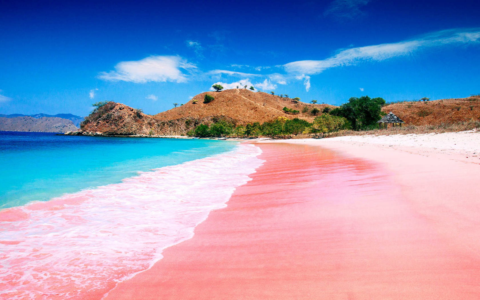 Ломбок Индонезия розовый пляж