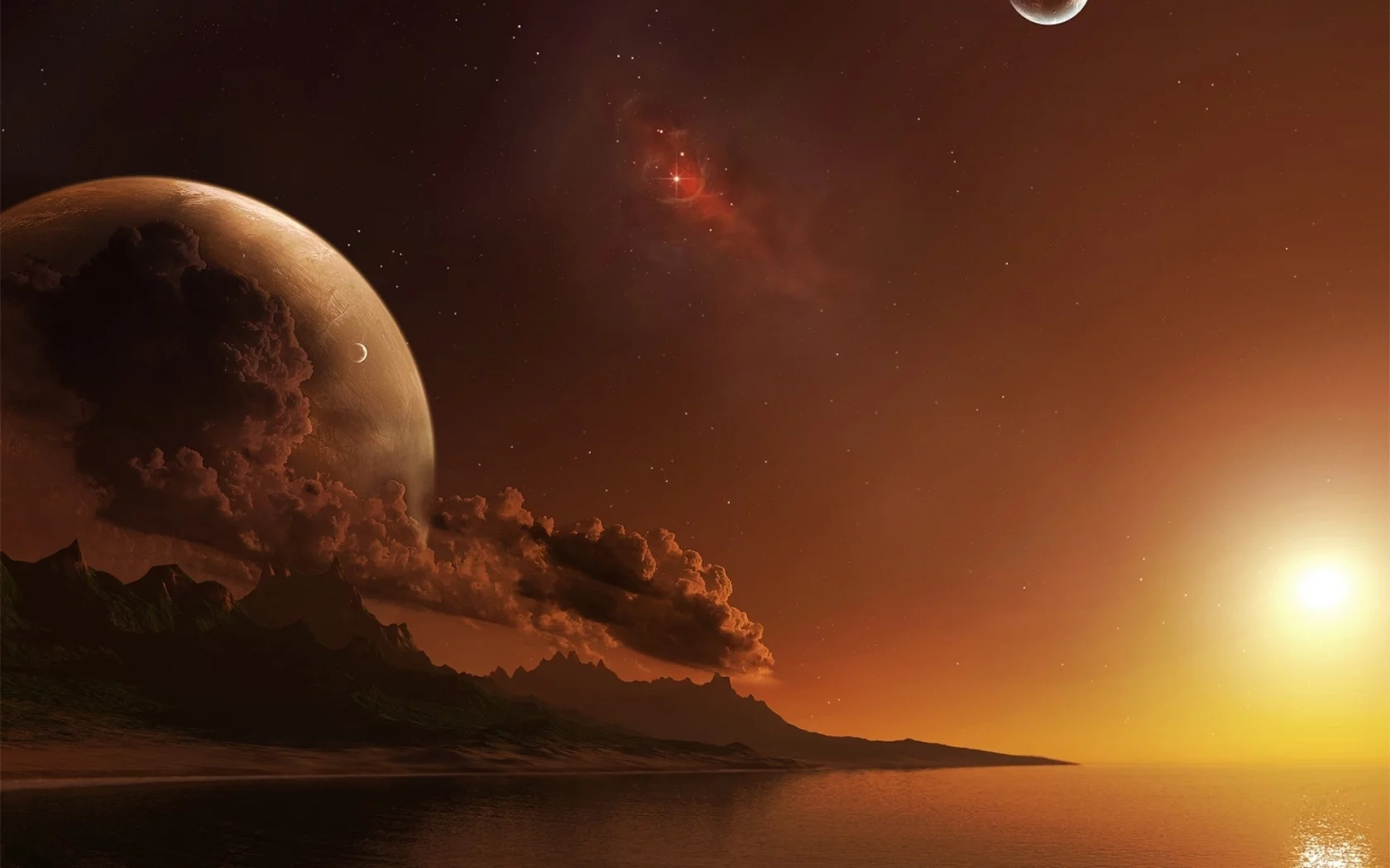 science fiction, planet, alien world
