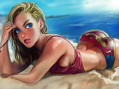 girl, cute, beautiful, swimsuit, anime