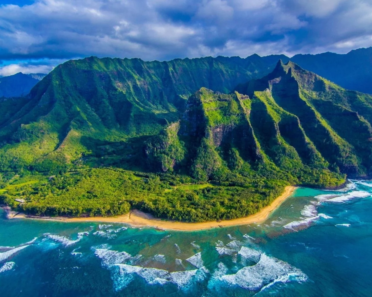 nature, mountains, sea, island