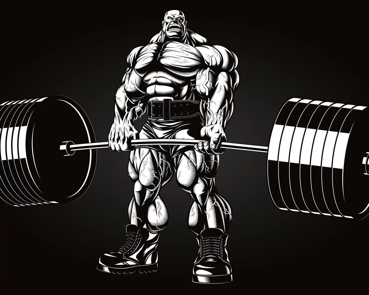 bodybuilding, barbell, bodybuilder, art