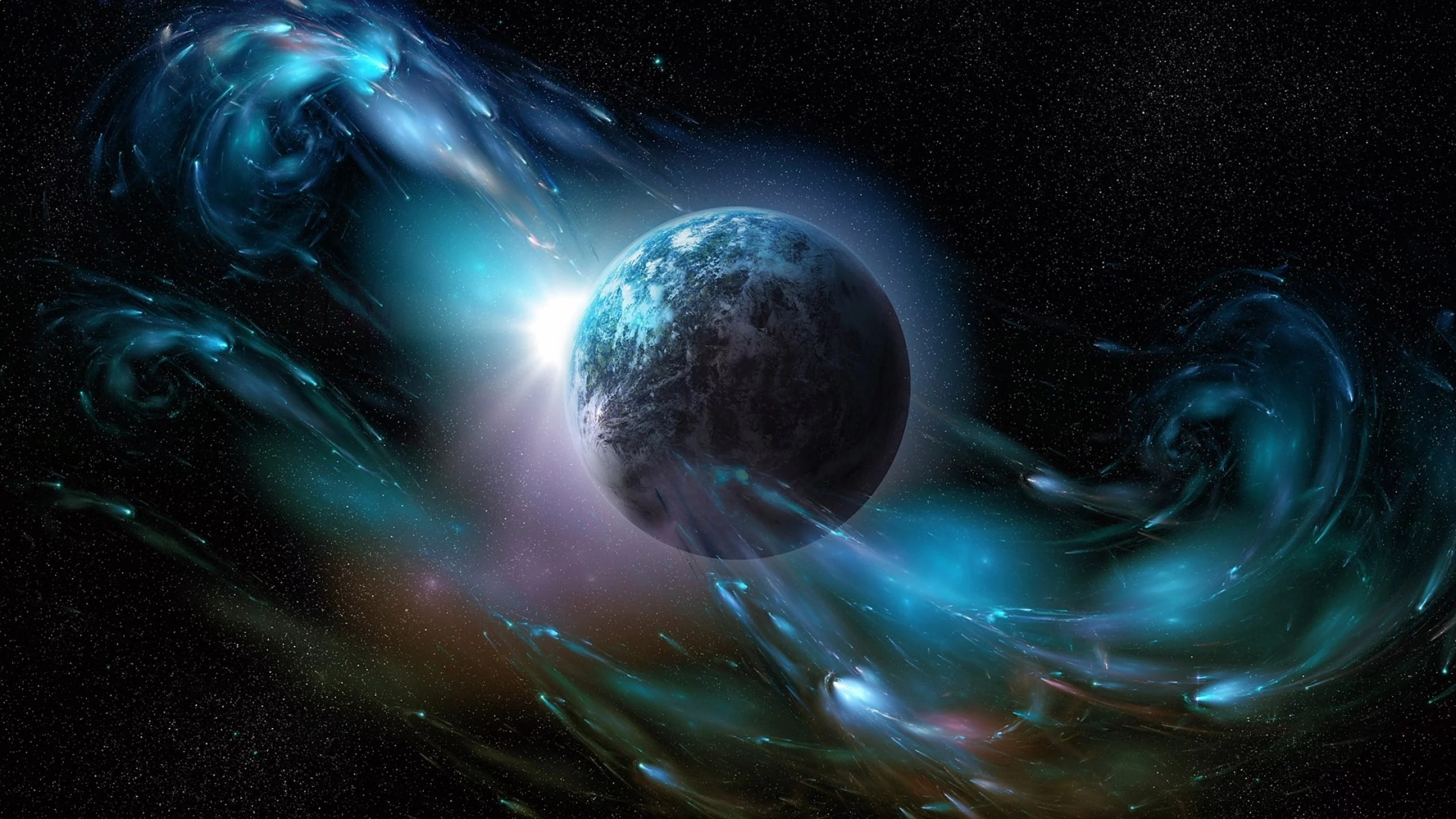 planet, galaxy, stars, meteorites