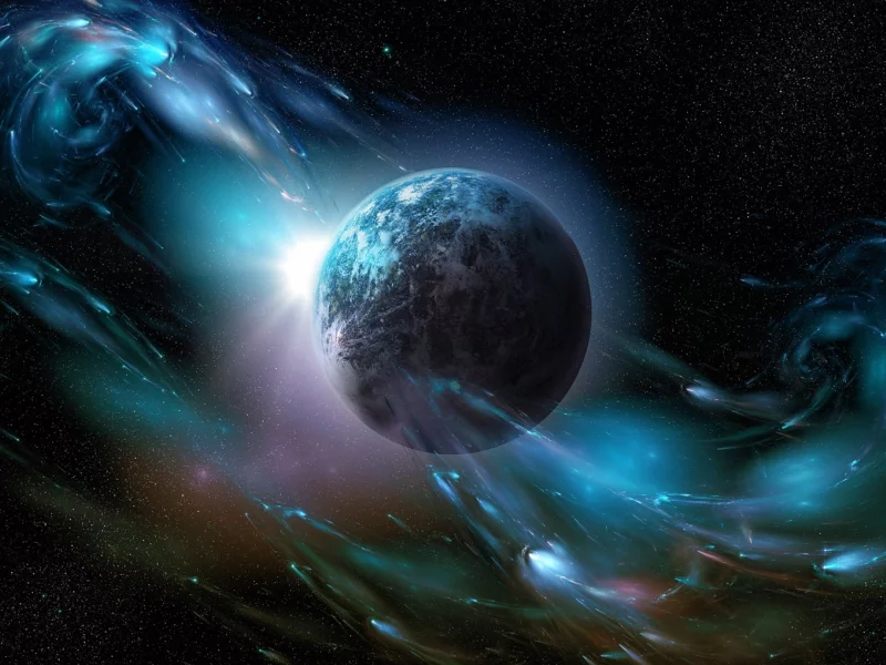 planet, galaxy, stars, meteorites