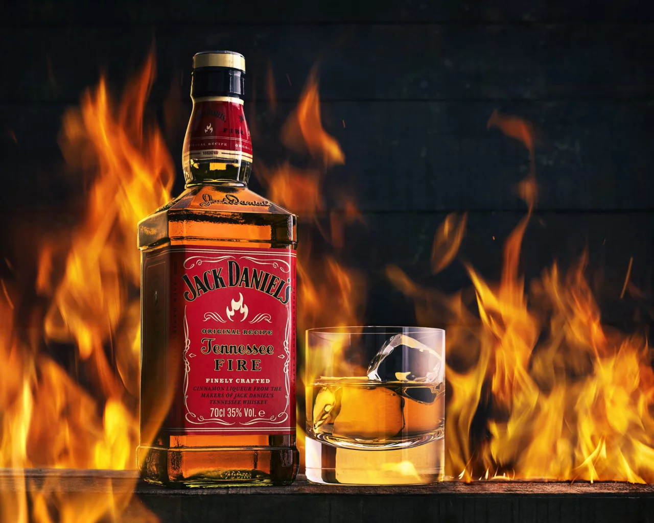 alcohol, bottle, whiskey, flame