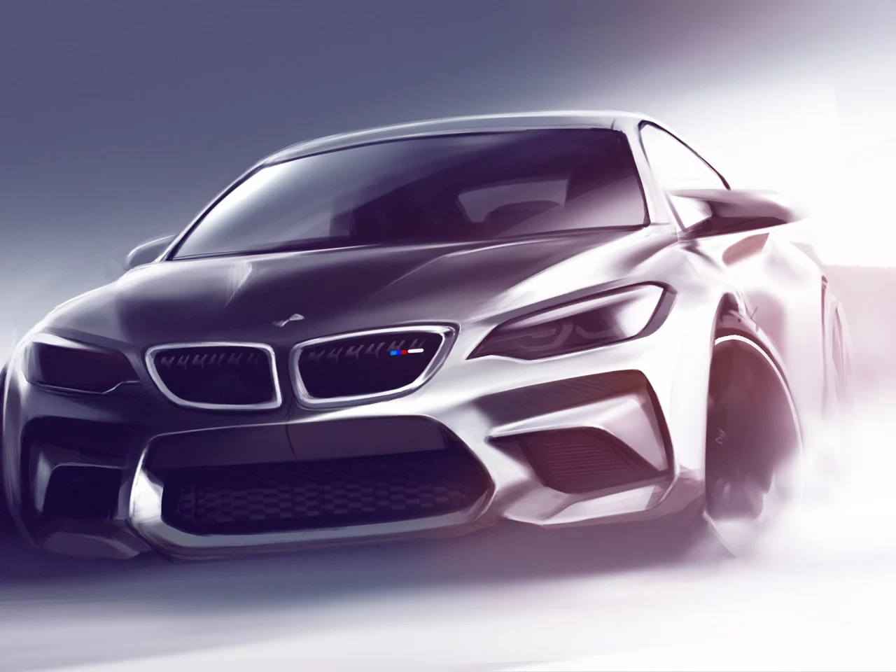 bmw m2, car, vehicle, concept, art, drifting, artwork