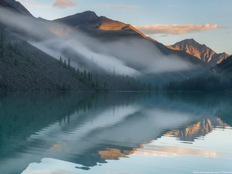 siberia, altai, lake, mountains, forest