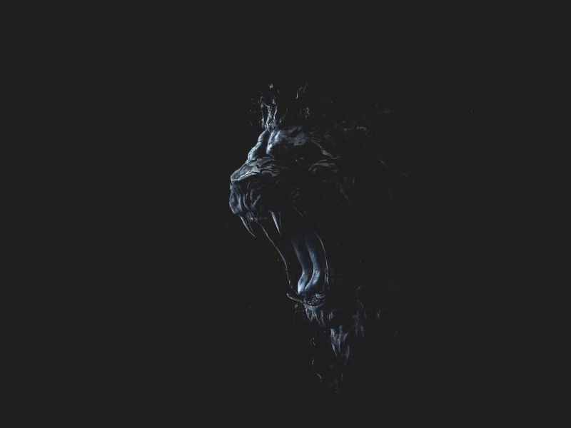 lion, beast, mouth, fangs