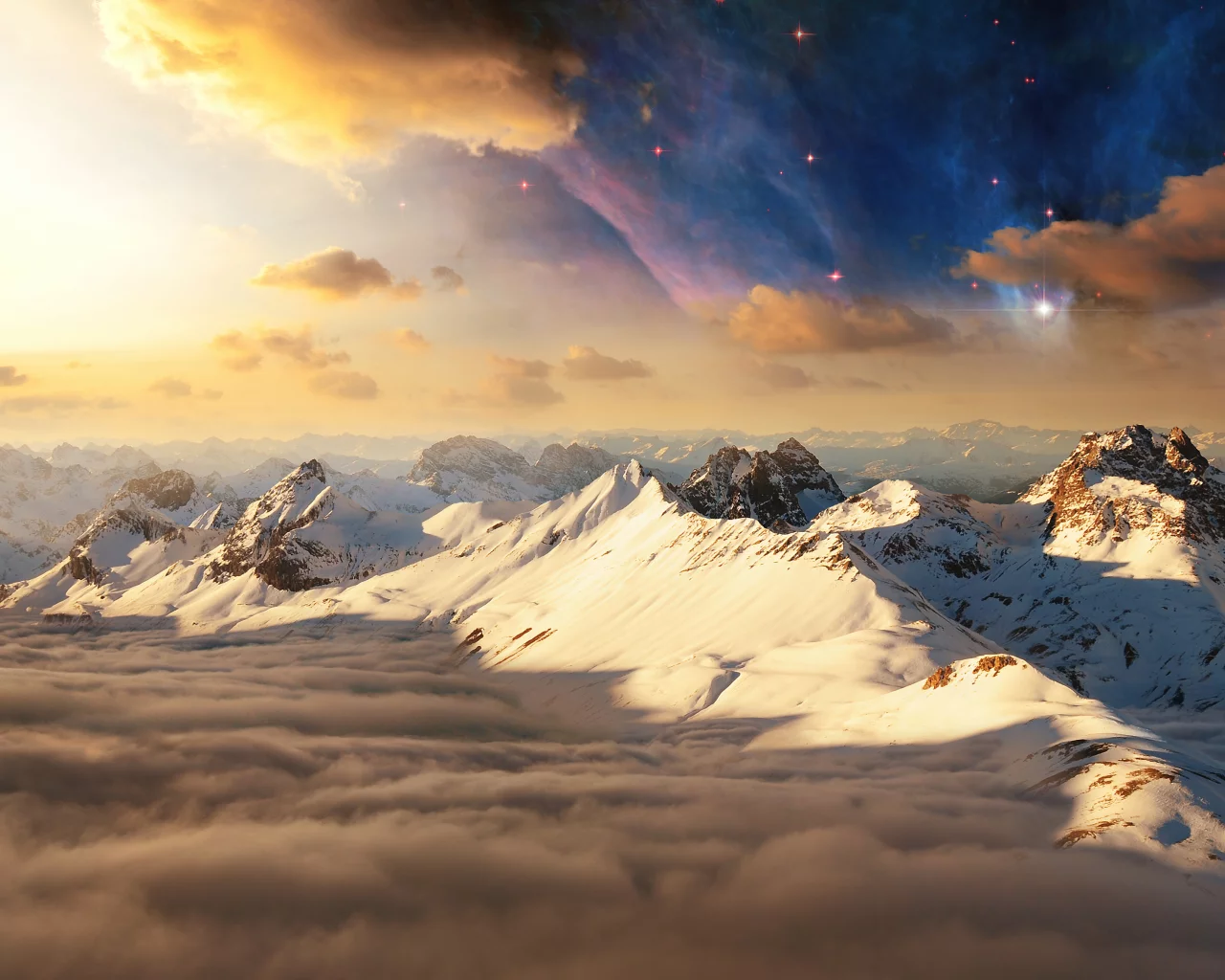 swiss alps, alps, mountains, switzerland, clouds, surreal, scenic