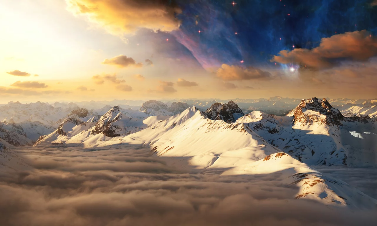 swiss alps, alps, mountains, switzerland, clouds, surreal, scenic