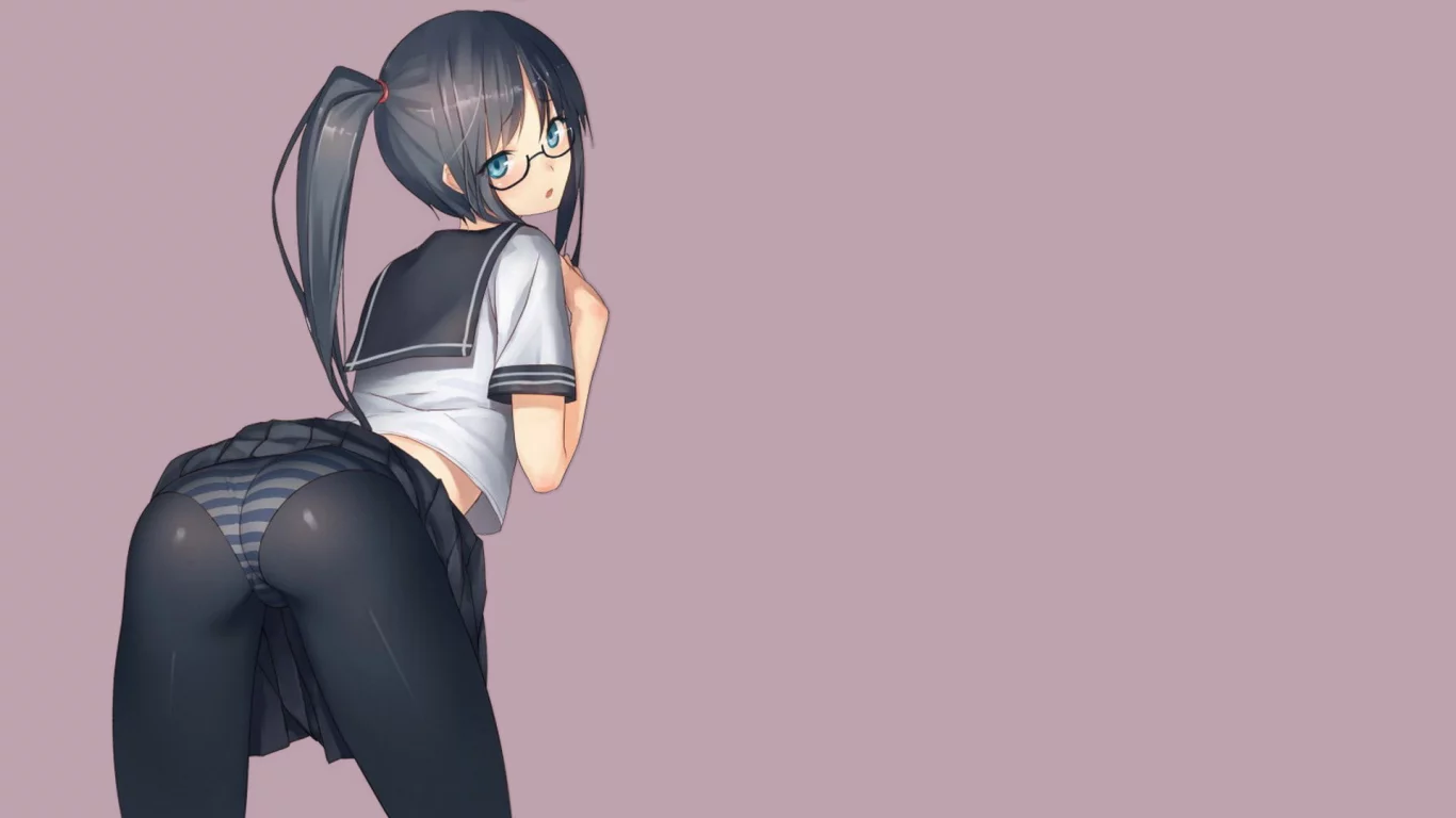 original characters, skirt, panties, ponytail, pantyhose, leggings