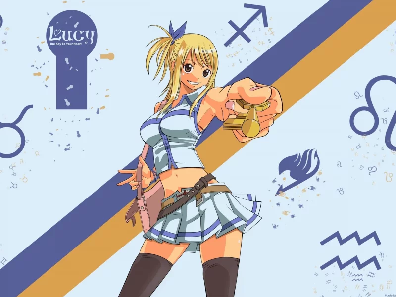 fairy tail, girl, blonde, key
