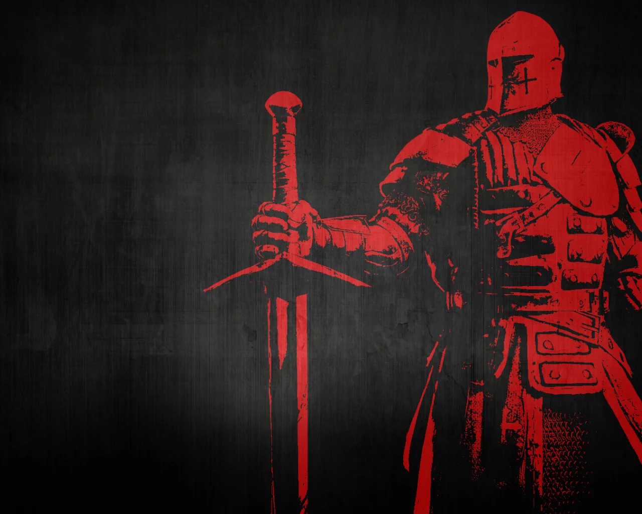 fantasy, knight, sword, red