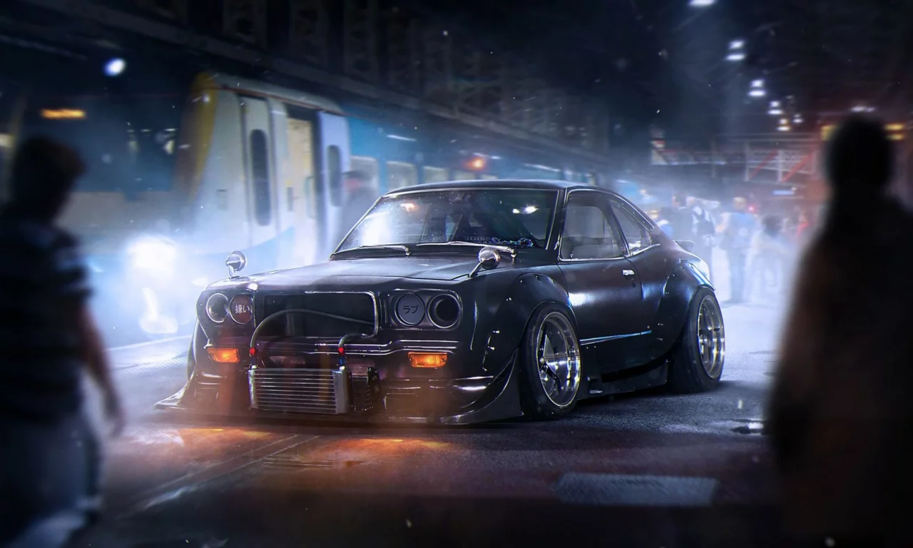 car, sedan, convertible, mazda rx 3, savanna